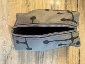 American Airlines Eames Dot Pattern Gray Travel Cosmetic Toiletry Bag